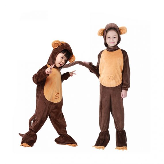 Halloween Family Costume Adult Kids Monkey Cosplay Bodysuit