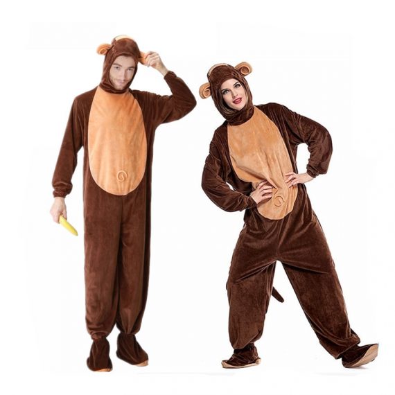 Halloween Family Costume Adult Kids Monkey Cosplay Bodysuit
