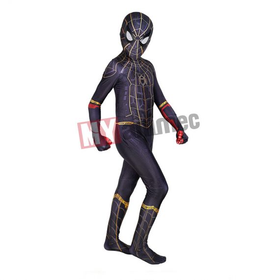 Kids Spider-Man: No Way Home Costume Black & Gold Suit