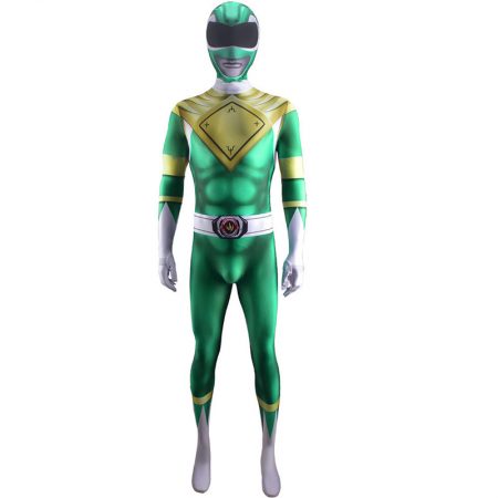 Green Mighty Morphin Power Rangers Costume