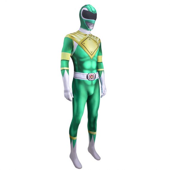 Green Mighty Morphin Power Rangers Costume