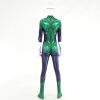 Adult Kids Green Lantern Costume Halloween Superhero Jumpsuit