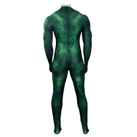 Halloween Adult Kids Jumpsuit Riddler Costume