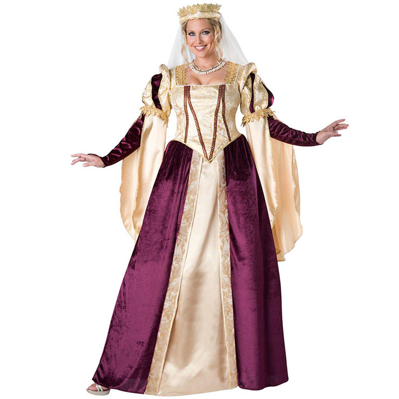 Adult Mediaeval Princess Costume Plus Size Renaissance Dress - MYanimec