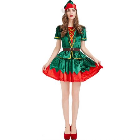 Womens Christmas Santa Clause Costume Dress