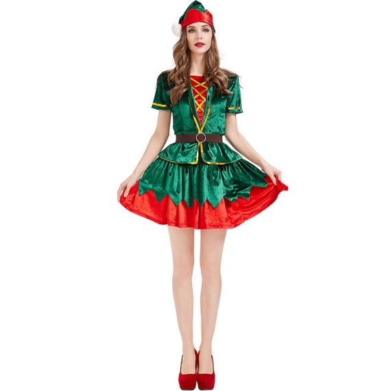 Womens Christmas Santa Clause Costume Dress