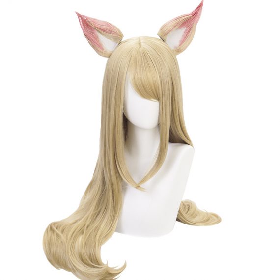 League of Legends LOL KDA Ahri Tailed Fox Wig Cosplay