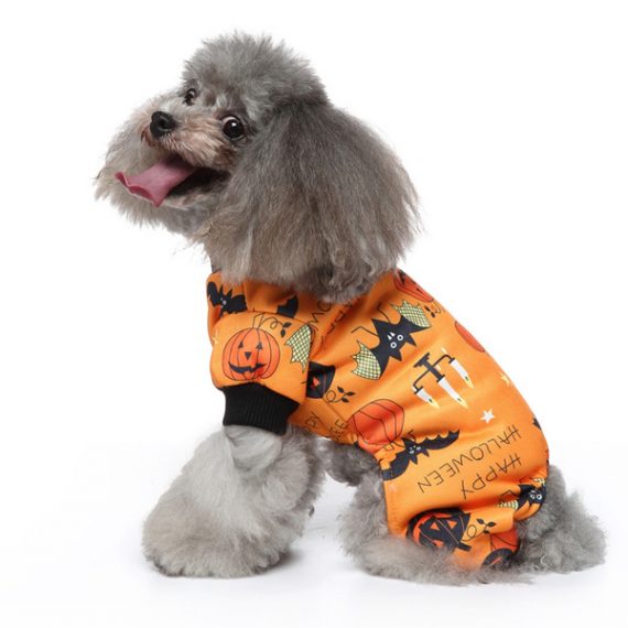 Orange Pet Dog Pumpkin Halloween Costume
