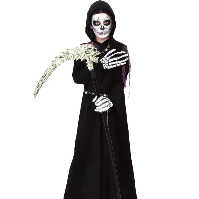 ELINA Grim Reaper Mantello Costume Cosplay Di Carnevale Di - Foto 7