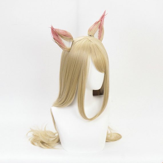 League of Legends LOL KDA Ahri Tailed Fox Wig Cosplay