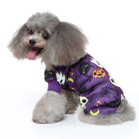 Pet Dog Pumpkin Purple Halloween Costume