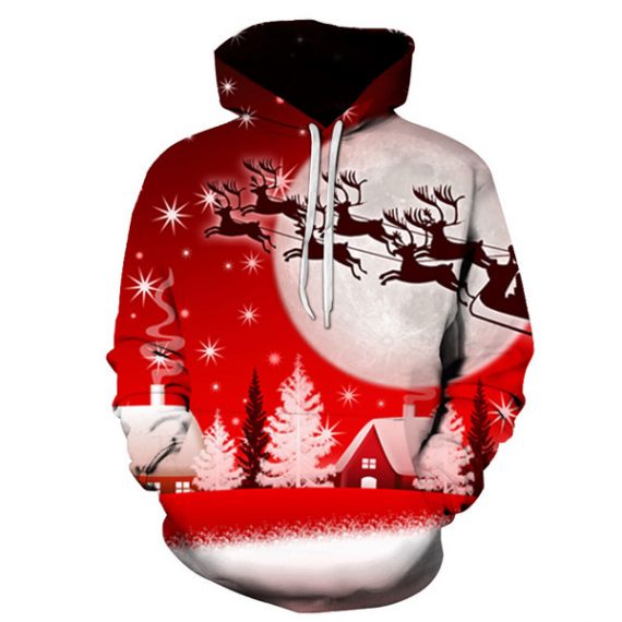 Christmas Cute Print Hoodie