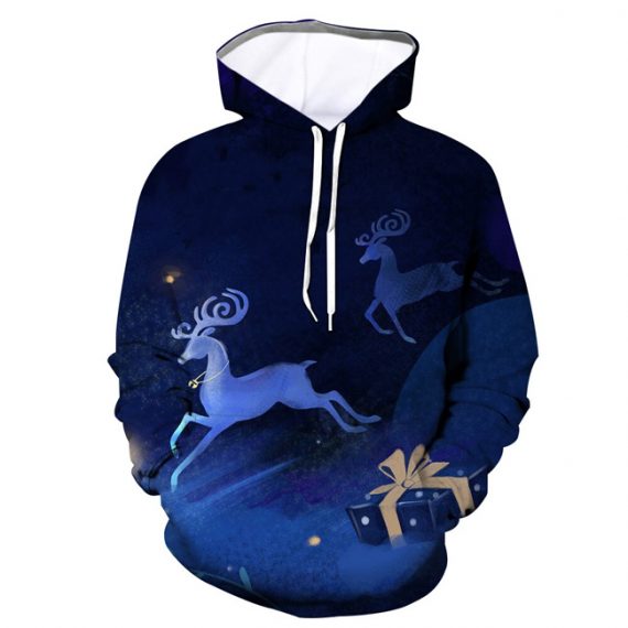 Halloween Running Deer Hoodie