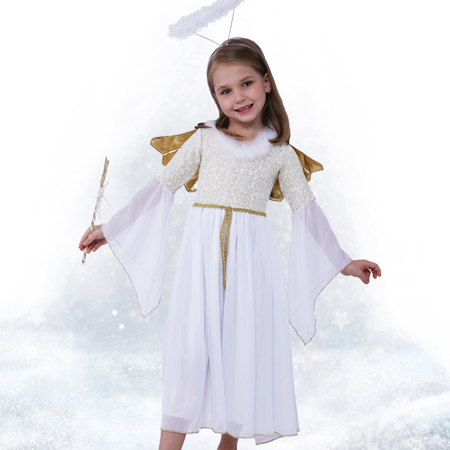 Girls Cute White Angel Costume - MYanimec