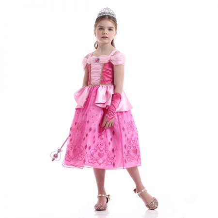 Girls Princess Long Halloween Costume Dress