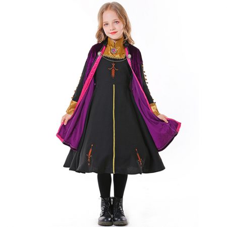 Girls Princess Black Halloween Costume Suit