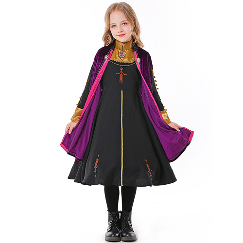 Girls Princess Black Halloween Costume Suit
