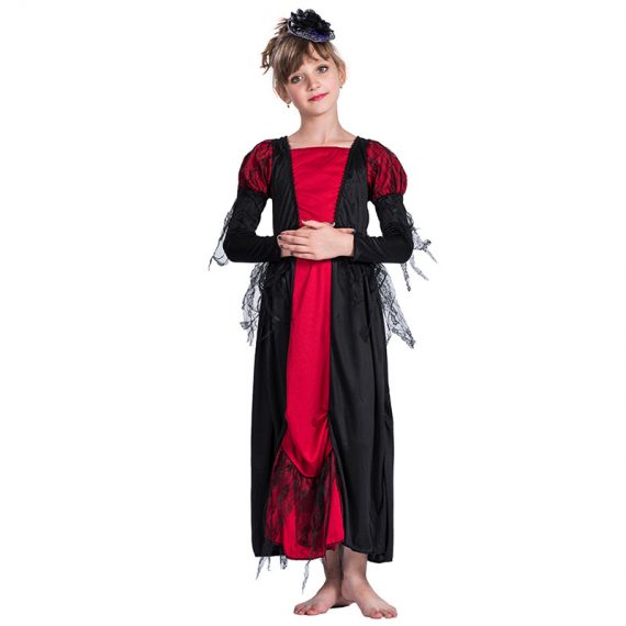 Girls Vampire Black Role Play Halloween Costume