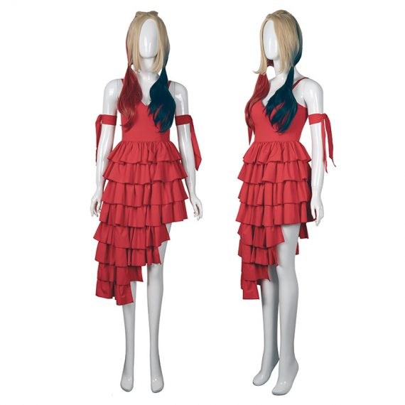 The Suicide Squad Costume 2021 Harley Quinn Red Dress