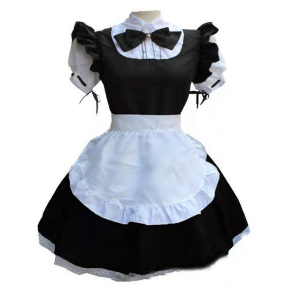 Women Sweet Classic Maid Short Dress Costume