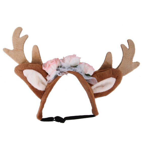 Pet Cat Reindeer Christmas Costume Hat Decoration