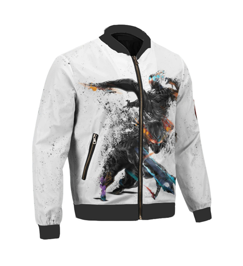 Mens Black Panther Long Sleeve Jacket