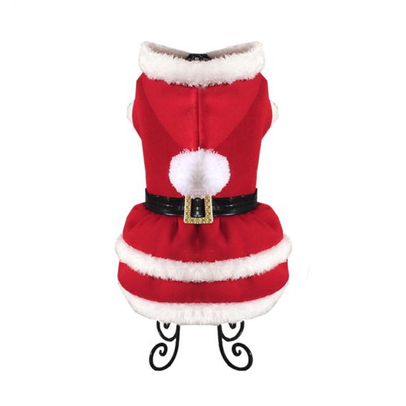 Fun Dog Christmas Santa Clause Costume