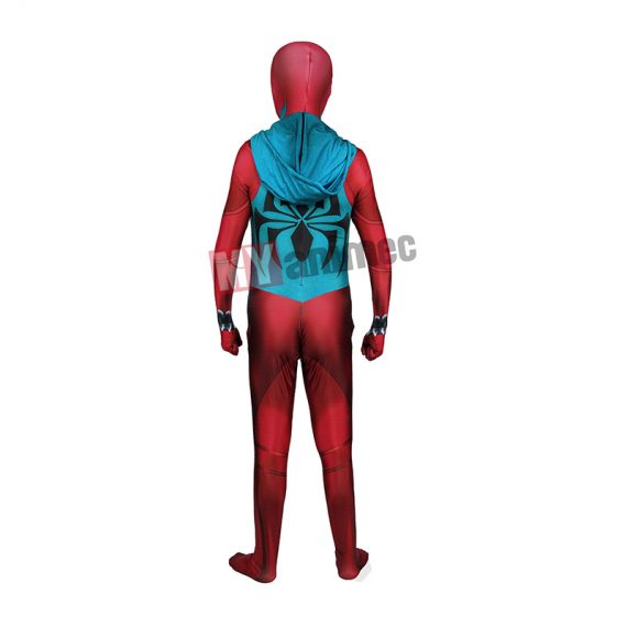 Kids Scarlet Spider Suit Cosplay Costume