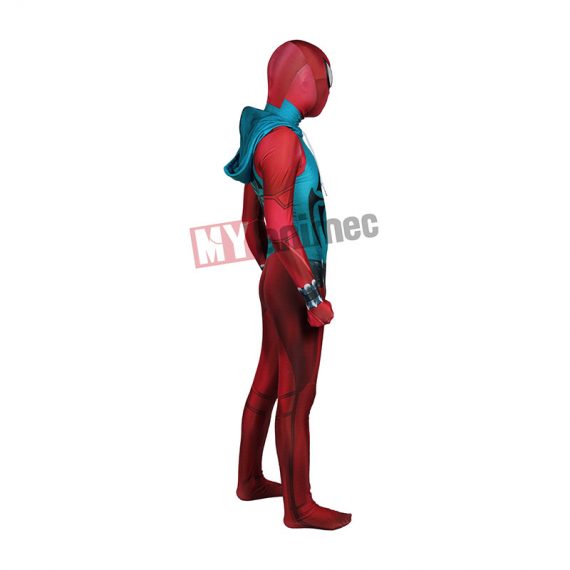 Kids Scarlet Spider Suit Cosplay Costume