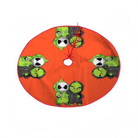 Cute Grinch Christmas Tree Skirt