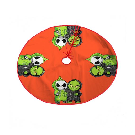 Cute Grinch Christmas Tree Skirt