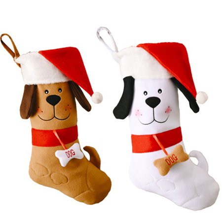 Cute Big Face Dog Christmas Stocking