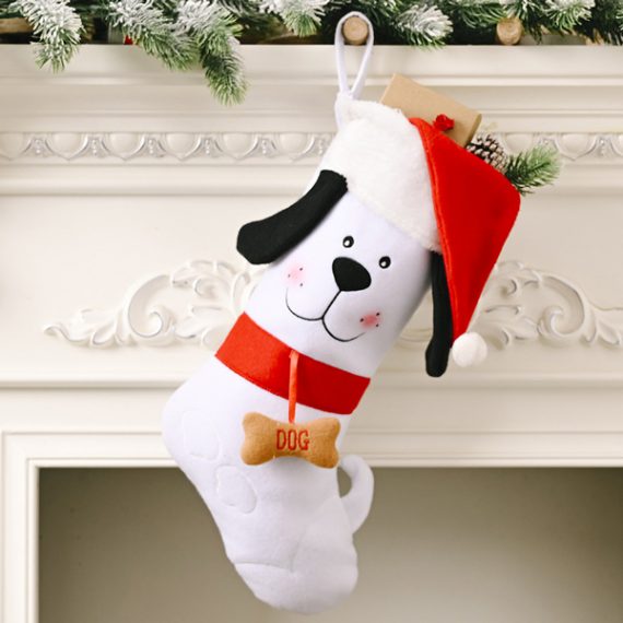 Cute Big Face Dog Christmas Stocking