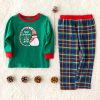 Family Christmas Pajamas Pjs Green Pants With Top