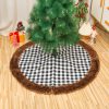 Fluff Buffalo Plaid 48" Red And Black Grid Christmas Tree Skirt