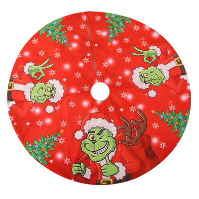 Grinch Christmas Tree Skirt Family Decoration