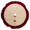 48" Buffalo Plaid Christmas Linen Tree Skirt