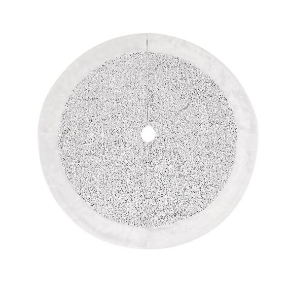 36" 48" Christmas Gold Red Silver Sequins Tree Skirt