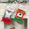Colorful Dog Christmas Stocking Decorations