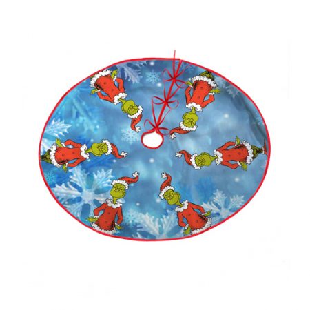 Grinch Christmas Tree Skirt For Christmas Decoration