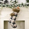 Plaid Dog Christmas Stocking Decorations