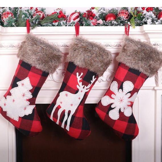 Red And Black Buffalo Plaid Christmas Stockings