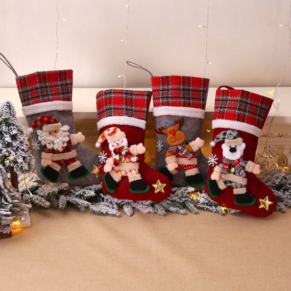 Family Buffalo Plaid Christmas Stockings