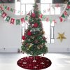 48" Red And Black Buffalo Plaid Christmas Tree Skirt