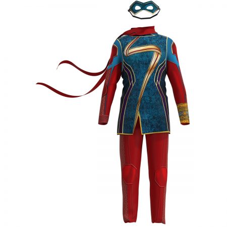 Ms Marvel Costume Kids Halloween Cosplay Set