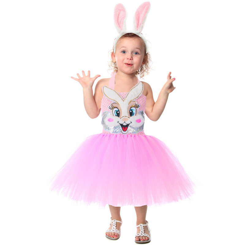 Pink Bunny Costume for Girls - MYanimec