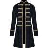 Mens Black Medieval Jacket Renaissance Frock Coat