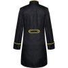 Mens Black Medieval Jacket Renaissance Frock Coat