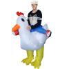 Funny Riding Chicken Costume For Adult