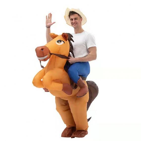 Funny Riding Horse Inflatable Costume